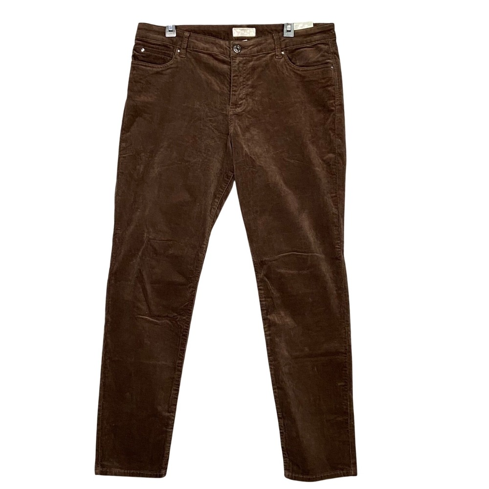 KUT From The Kloth Diana Skinny Corduroy Pants Brown Women's Size 16 Stretch NWT